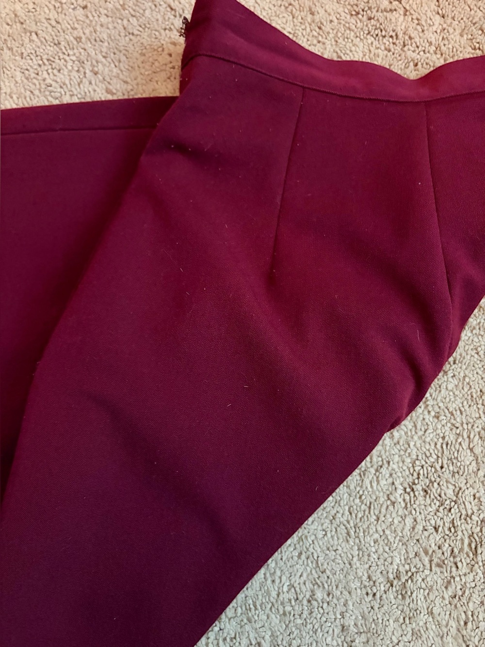Vintage 1940s Reproduction Vivien of Holloway Burgundy Katharine Trousers 24”W - Picture 4 of 4
